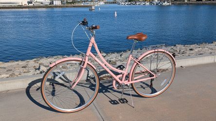 Ladies Hybrid Bike Retrospec 7 Speed Pink Women's Bicycle
