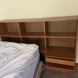 Wood Shelving and Storage Unit with Drawer