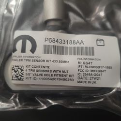 MOPAR TPM SENSOR KIT 4 PCS 