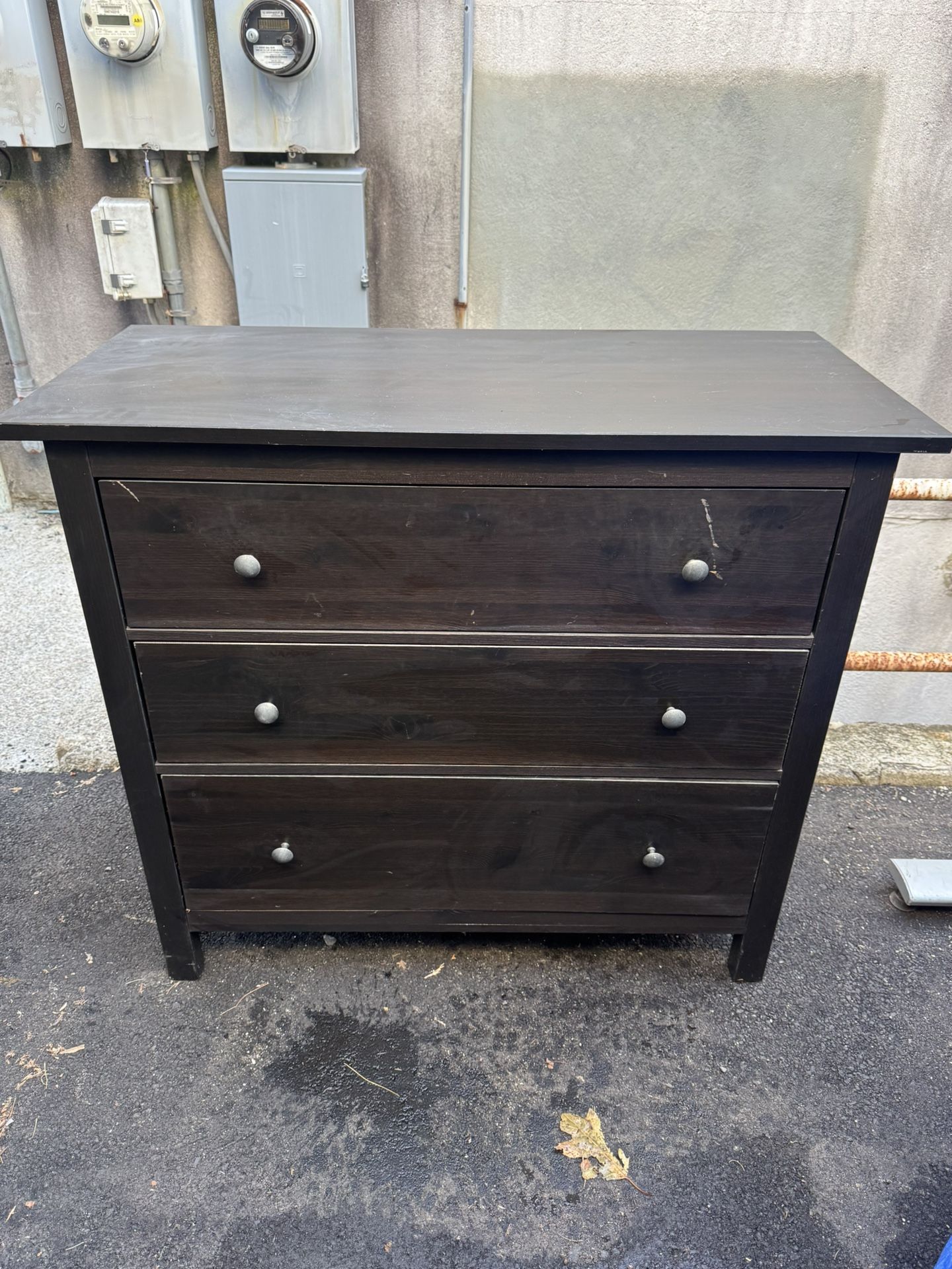 Dark Brown 3-Drawer Dresser