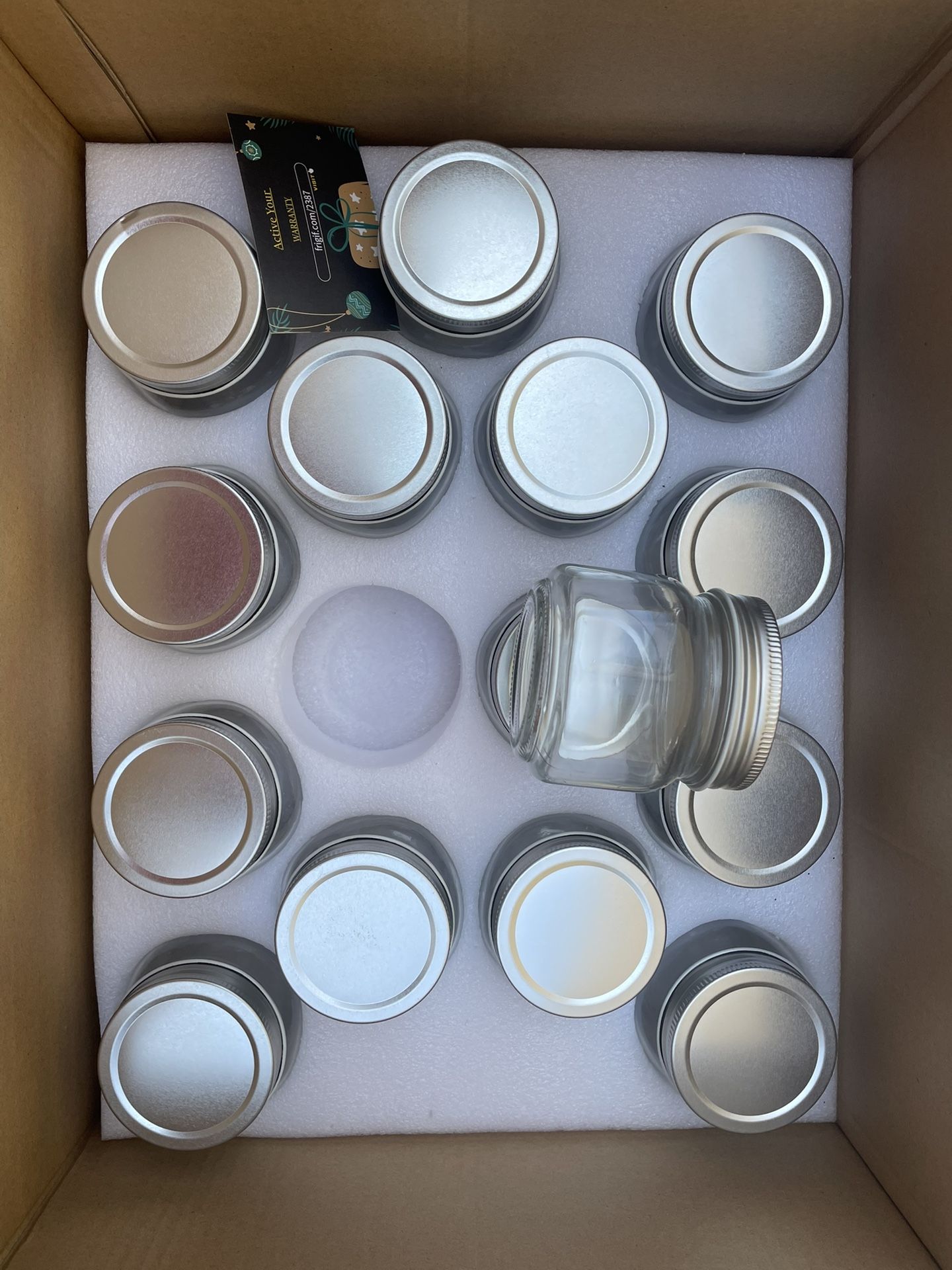 Mason Jars 8oz With Silver Lids