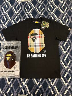 Bape X Burberry Tee Black size Medium