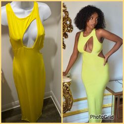 Sexy yellow dress