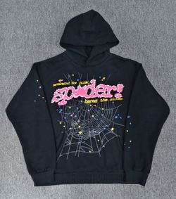 Spider pink v2 hoodie black