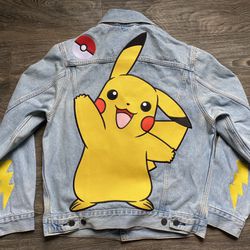 Levis Pokémon Pikachi Denim Trucker Jacket SMALL