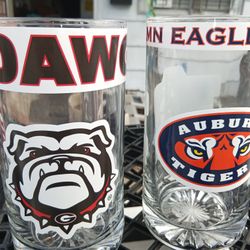 Ga , Alabama, Auburn Glasses 
