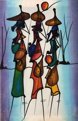 African Batik Painting - 14”x21” (Imported From Kenia)