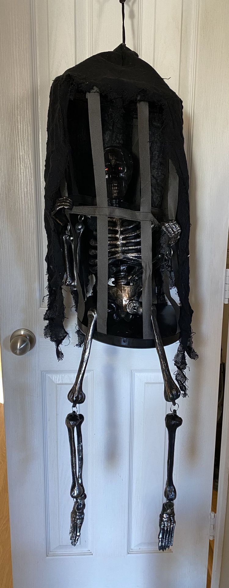 Halloween Hanging Caged Skeleton