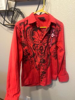 Vintage Patroncito Red Button Up