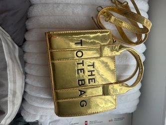 Mini Gold Tote Bag