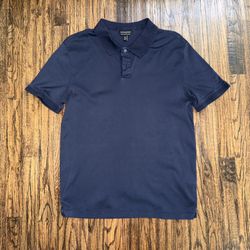 Banana Republic Luxury Performance Polo Shirt Navy Blue Size Medium