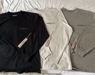 Lot of 3 Fear of God Essentials Long Sleeve Tees
