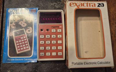 Vintage Exactra 20 Calculator 