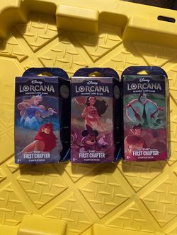 Disney Lorcana The First Chapter Starter Decks x3