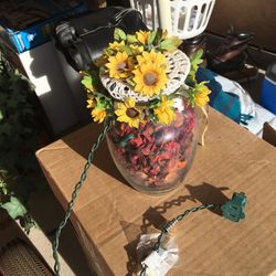 Potpourri and Lights inside Vase