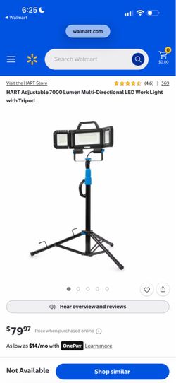 HART Adjustable 7000 Lumen Multi-Directional LED Work Light with Tripod