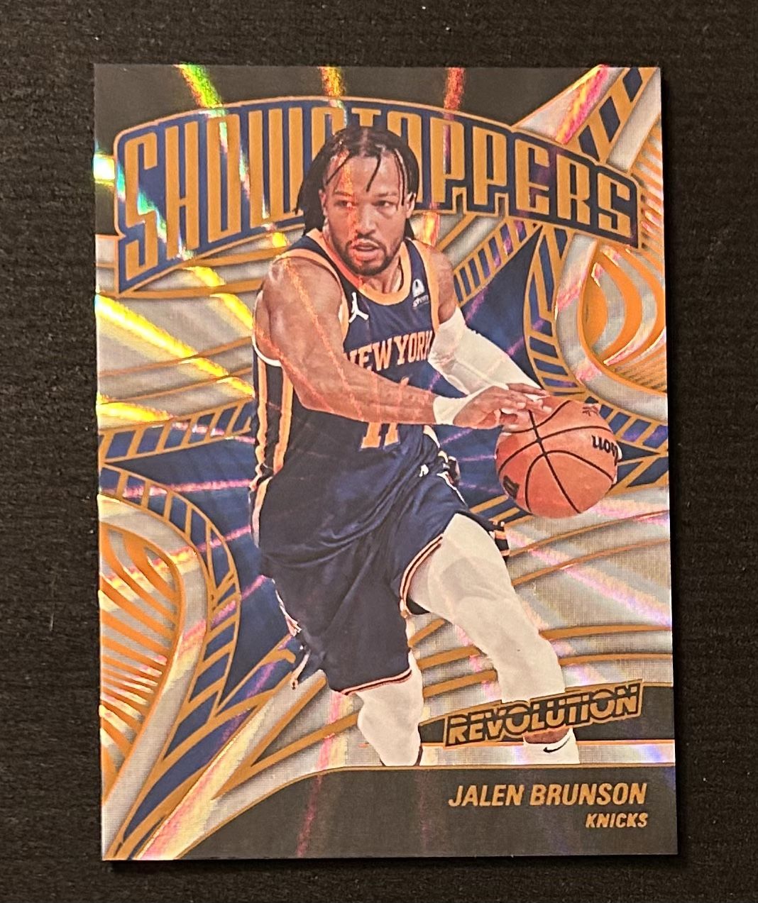 2024-25 Jalen Brunson 18/75 Revolution Showstoppers Sunburst Card #15 NM