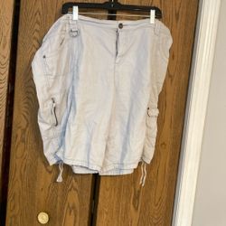 Faded blue shorts