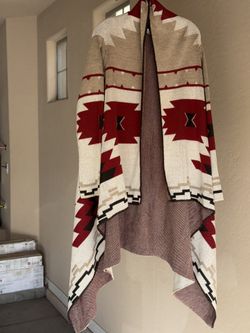 Southwestern Sweater Wrap, Size Medium 