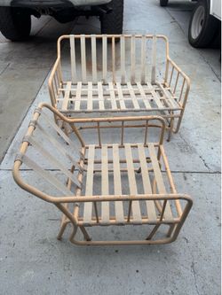 Antique Aluminum Sliding Slider Chairs make offer