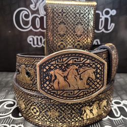 Nuevo Cinto Para Hombre Con Funda