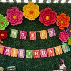 Flores Estillo Fiesta Mexicana/ Paper Flowers Mexican Fiesta Style