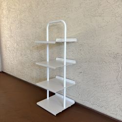 One White Heavy Metal Four Tier Rack
