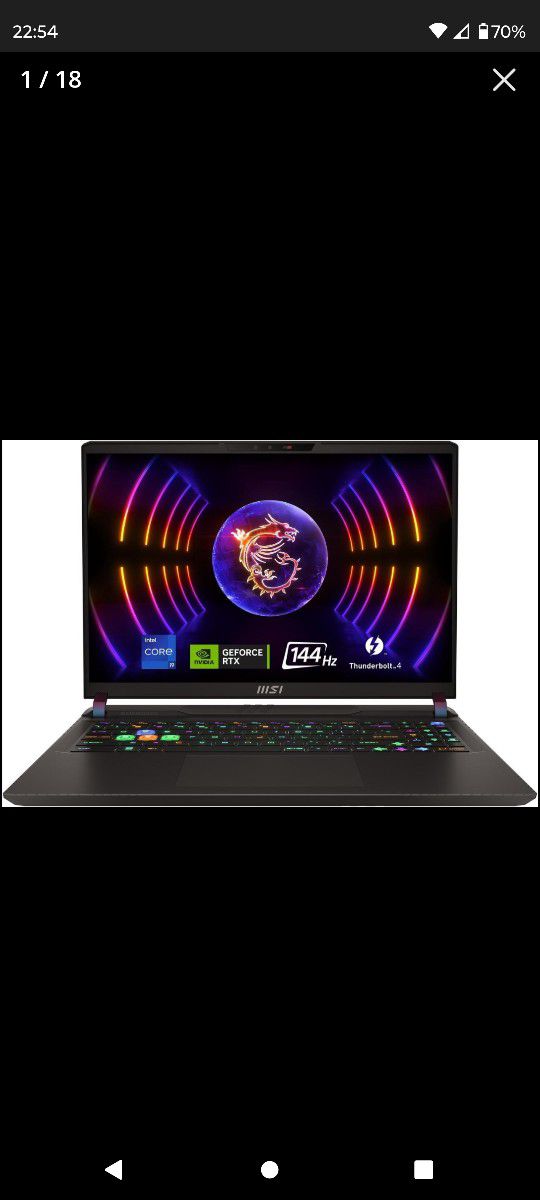 MSI Vector GP68HX - High-end Gaming Laptop 