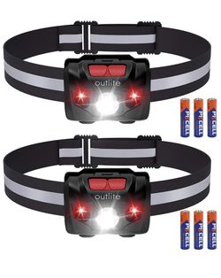 LED Headlamp Flashlight 2 Pack