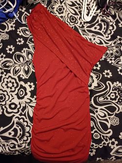 Red glitter dress