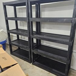 HARD SOLID COMMERCIAL GRADE SHELVING 250 POUNDS PER SHELF  75 DOLLARS EACH