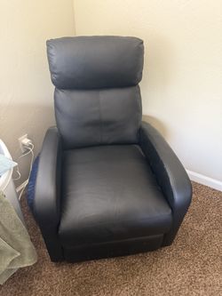 Small Black Recliner 