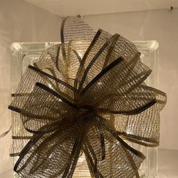 Christmas Decor Glass Block Lightning 