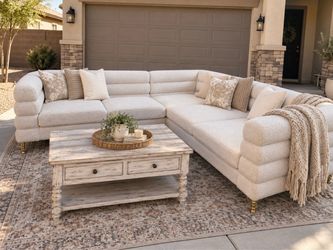 Beautiful white sectional - Delivery available