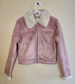 Hollister Pink Faux Suede Women’s Jacket XS
