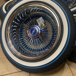 14x7 Custom Navy Blue Set Up W Custom Tyres 