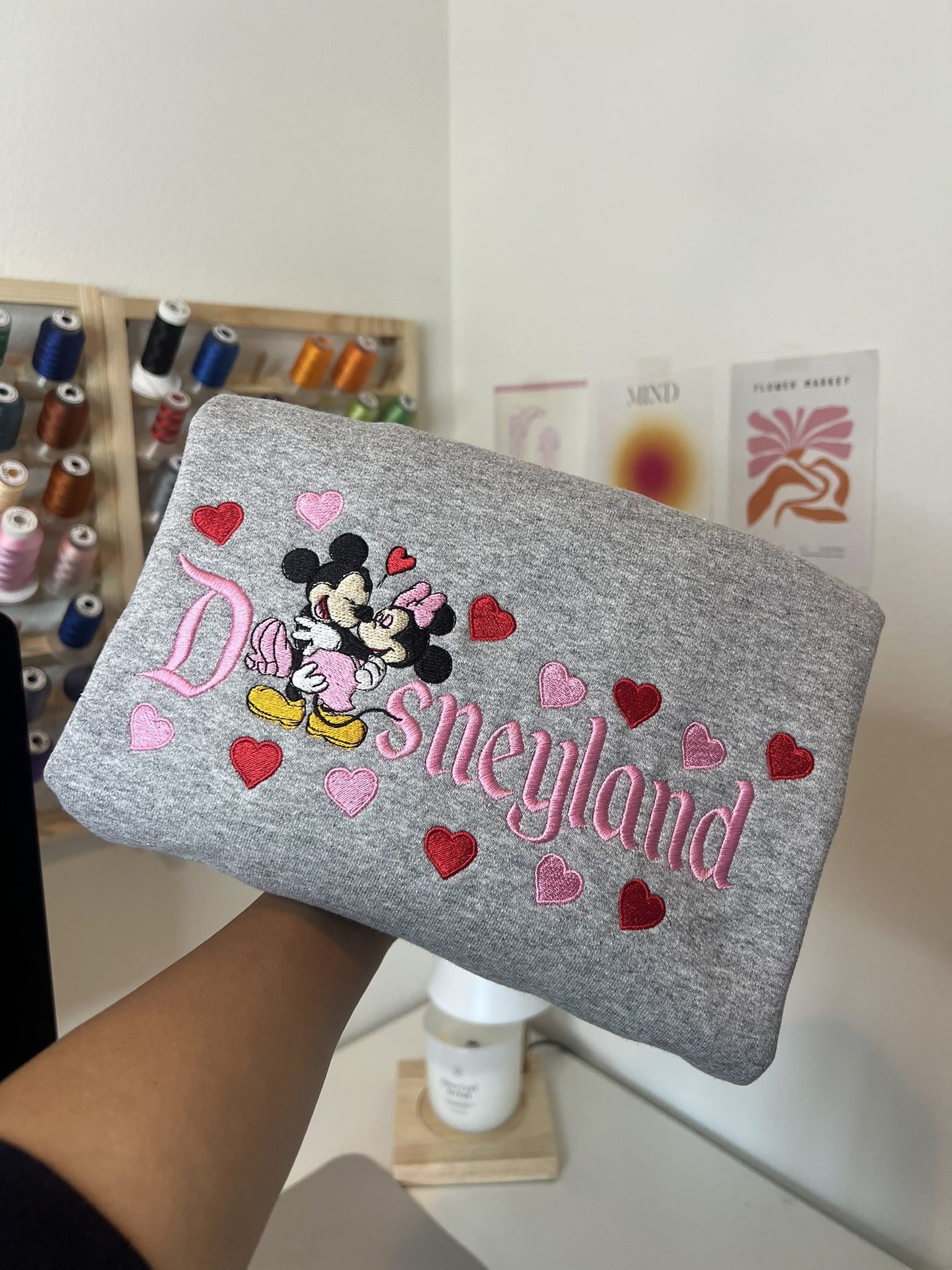 Disneyland Embroidered Sweatshirt, Disney Outfit, Couple Matching Sweaters
