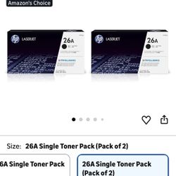 HP 26A Black Toner Cartridge Printers | Works with LaserJet Pro M402 Series; LaserJet Pro MFP M426 Series | CF226A , (Pack of 2)