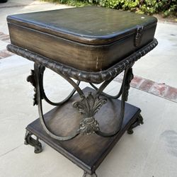 Metal Table With Storage