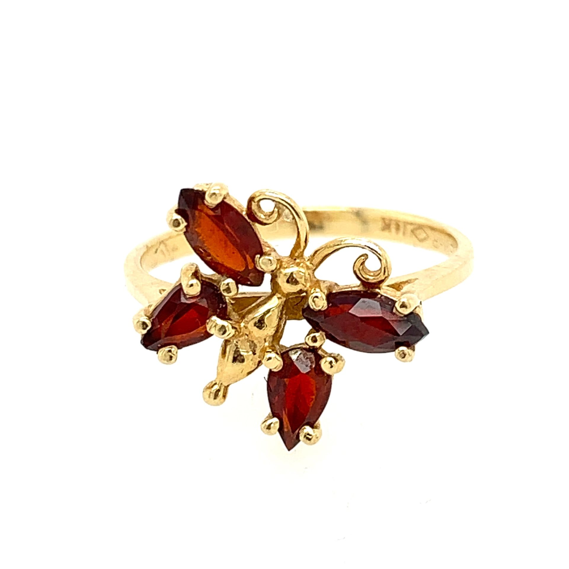 14k Garnet Ring