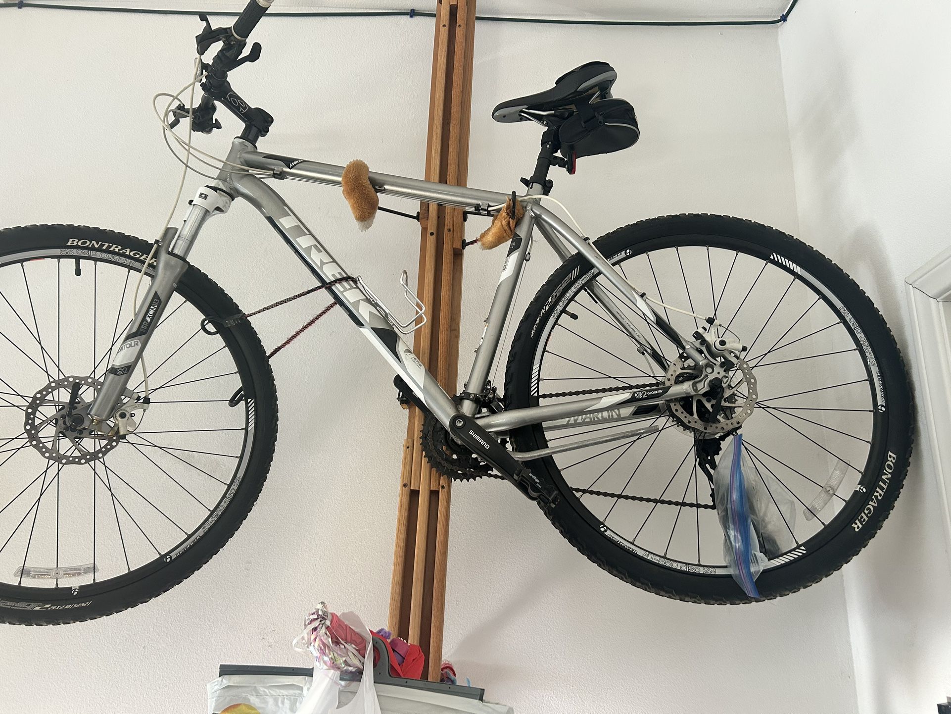TREK 29 $150 And Garage Standing Bike Rack Holds Two Bikes OBO