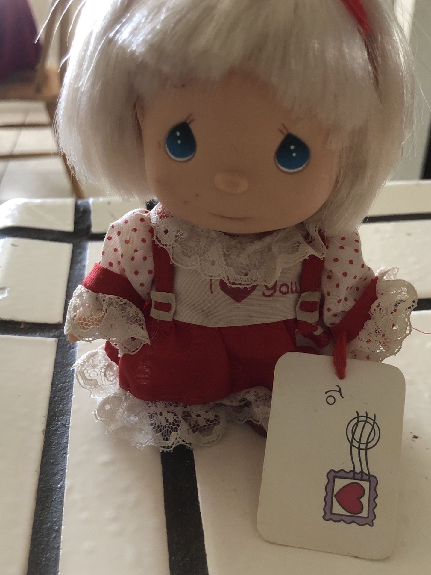 Enesco Precious Moments Doll Hi-Babies Vinyl 1991 I Love You Letter
