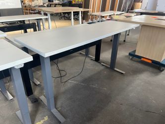 White Sit Stand 70" Desks