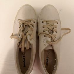 Timberland Women's White Leather Sneakers Size 8.5