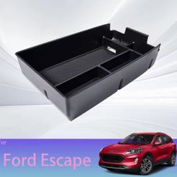 For Ford Escape 2020-2023 2024 Car Armrest Storage Box Center Console Organize Tray Storage Box Central Tidying Accessories ABS