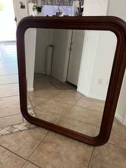 Wall mirror solid wood