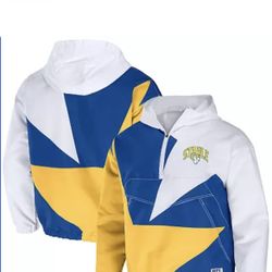 Men's NFL x Staple Royal Los Angeles Rams Print Quarter-Zip Pullover Jacket