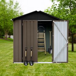 Out storage sheds 6ft×4ft Apex roof Brown + Black