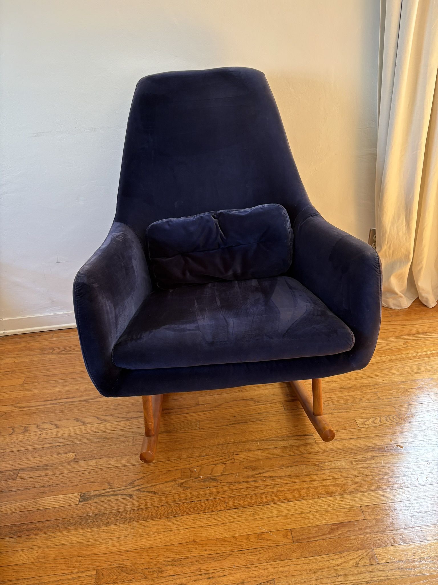 CB2 Velvet Rocking Chair
