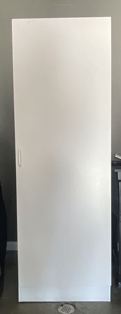 Stor-It-All 23.75-in W x 70.375-in H Wood composite White Wall-mount Utility Storage Cabinet